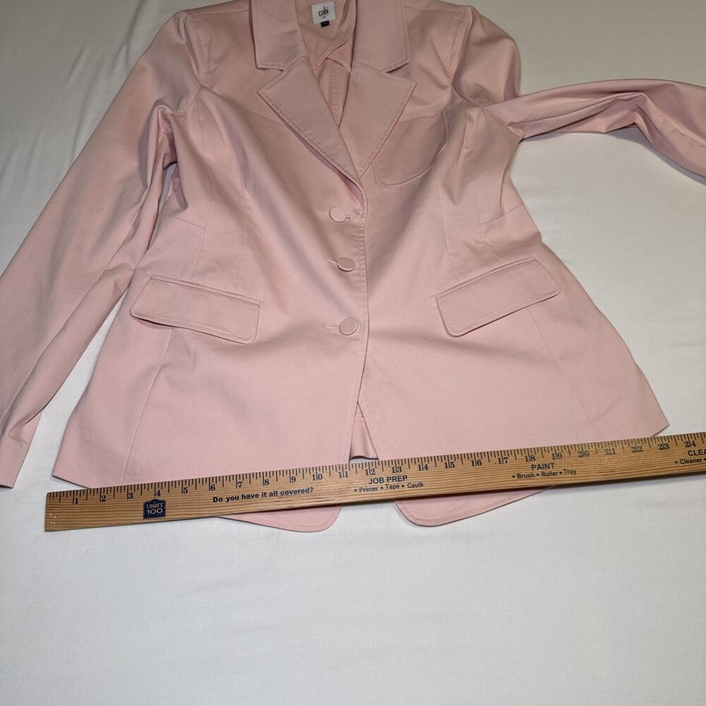 CAbi Womens Size 10 Grace Pink Blazer Mid Length Structured 3 Button Jacket NWOT - Picture 8 of 16